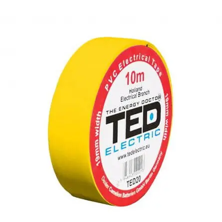 TED Electric Banda izolatoare 19mmx10m galbena Mai ieftin