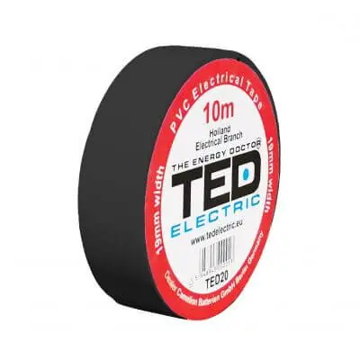 Livrare gratuită TED Electric Banda izolatoare 19mmx10m neagra