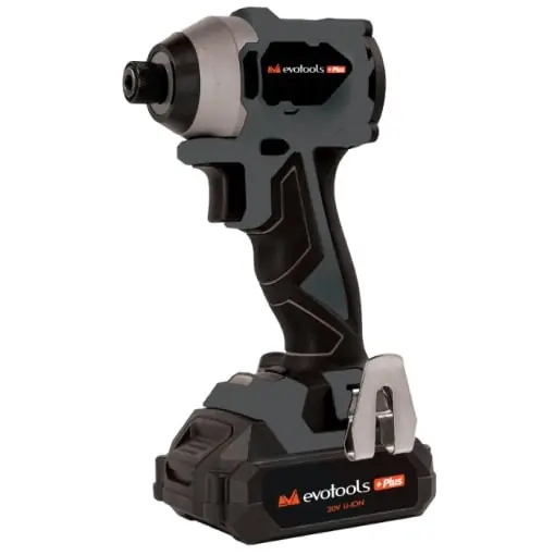 Pistol de Impact cu Prindere Hexagonala 1/4 Brushless cu 2 Acumulatori si Incarcator MAX 20V POWER Evotools PLUS Livrare rapidă