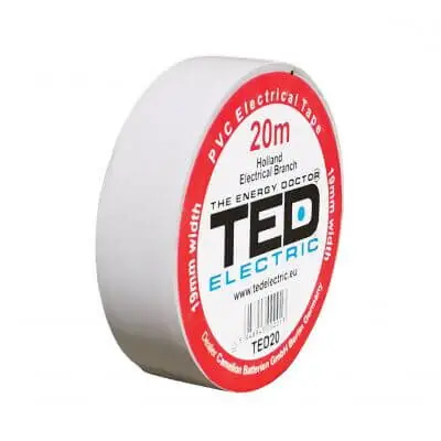 Ieftin TED Electric Banda izolatoare 19mmx20m alba