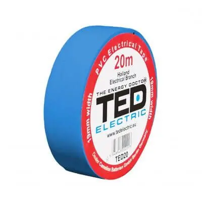 Preț redus TED Electric Banda izolatoare 19mmx20m albastra