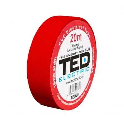 Preferatul clienților TED Electric Banda izolatoare 19mmx20m rosie