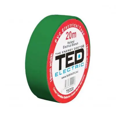 TED Electric Banda izolatoare 19mmx20m verde Reducere specială