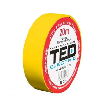 Ofertă exclusivă TED Electric Banda izolatoare 19mmx20m galbena