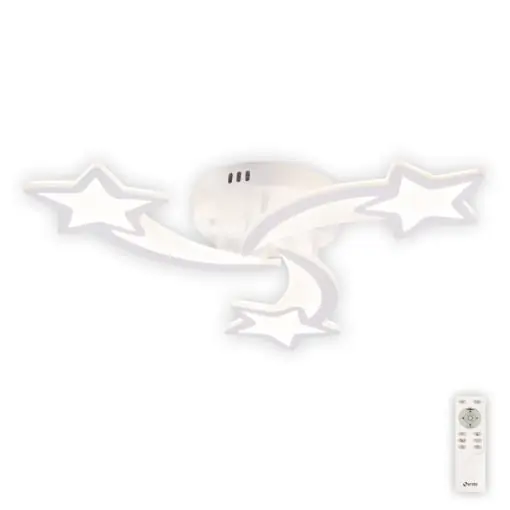 Aplica LED interior Star, 52W, lumina reglabila 3000K-6000K, alba, plafoniera moderna Livrare gratuită