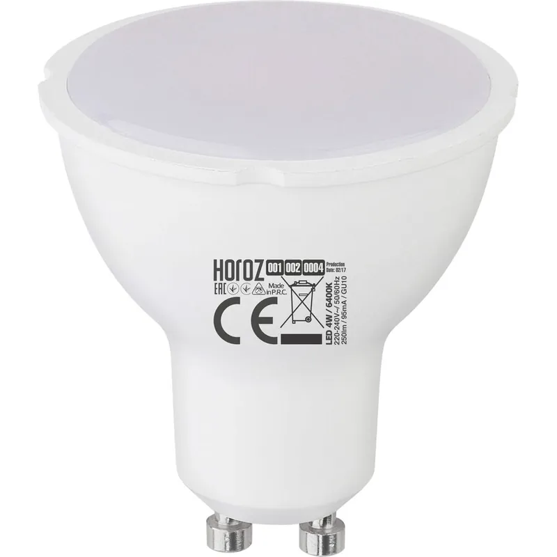 Plată sigură Horoz Bec led GU10 8W 175-250V lumina rece 001-002-0008
