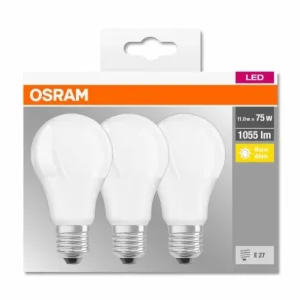 3 Becuri LED Osram Base Classic A, E27, 10W (75W), 1055 lm, luminacalda(2700K) Reducere