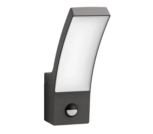 Aplica LED pentru exterior cu senzor de miscare Philips Splay, 12W, 1100lm, lumina calda (2700K), IP44, 240x80x160mm, Antracit Livrare expres