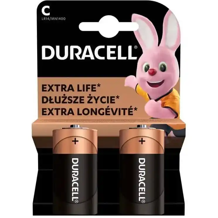 Baterie alcalina basic r14 (c) 2 buc/blister BAT-R14/ALKBC-BL2-DRL Duracell Disponibil imediat