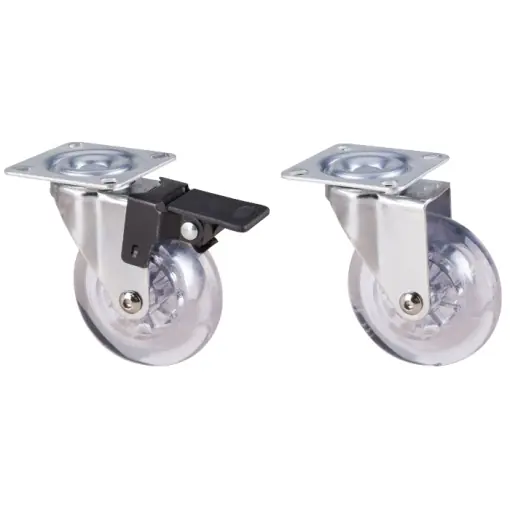 Roata Pivotanta cu Flansa din PP Transparent pentru Mobilier Ofertă limitată