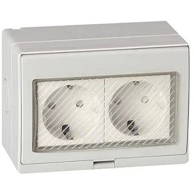 Lezard Priza dubla suko antigron lava IP55 VE11003 Super ofertă