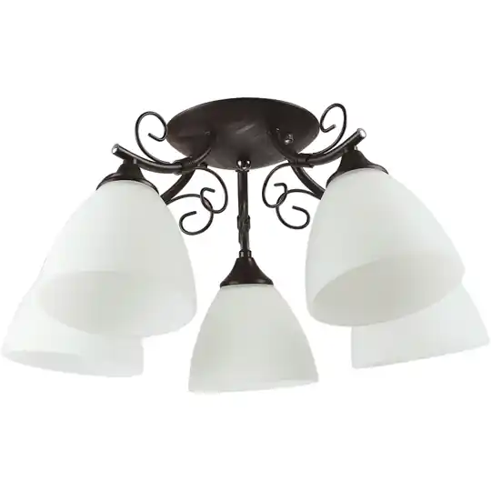 Retur gratuit ERSTE Lustra tulipe alb+wenge 5xE27 60w EL0034075