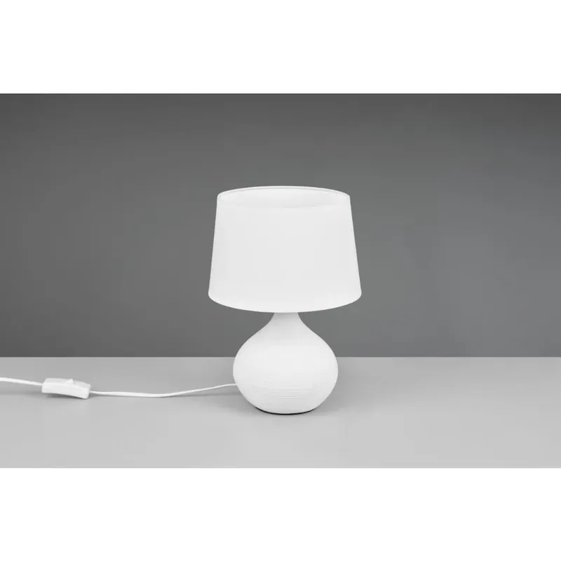 Veioza martin 1xe14corp ceramica abajur textil alb R50371001 Trio Super ofertă