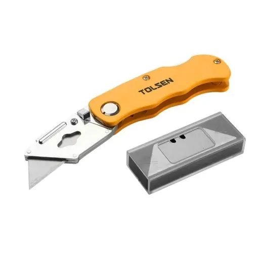 Vezi acum Cutter utilitar Tolsen 61x19 mm cu 5 Lame: Eficienta si durabilitate