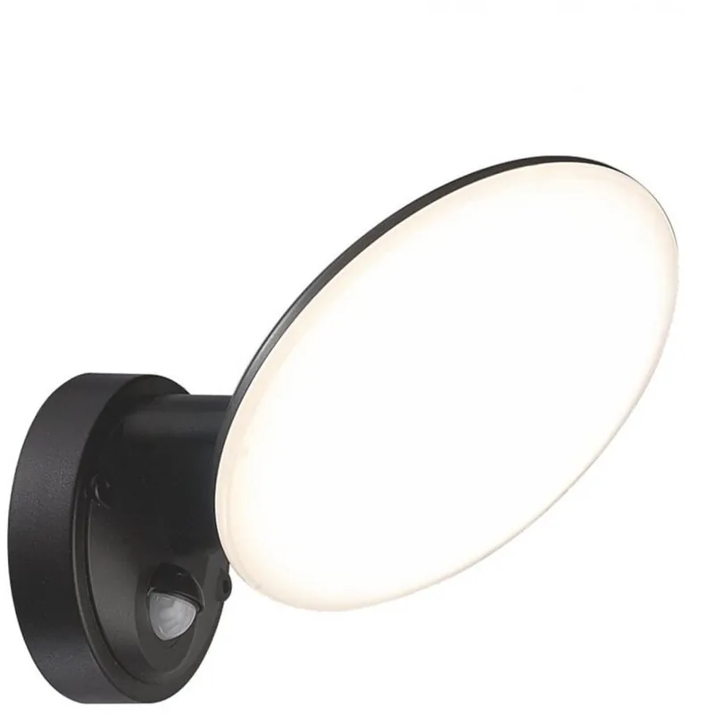 Aplica exterior cu senzor led ossett 12w 960lm lumina neutra negru KL121015 Klausen Preferatul clienților