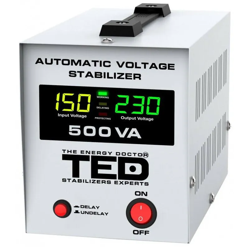 Ofertă exclusivă TED Electric Stabilizator retea 500VA-AVR LCD 2 iesiri suko TED000194