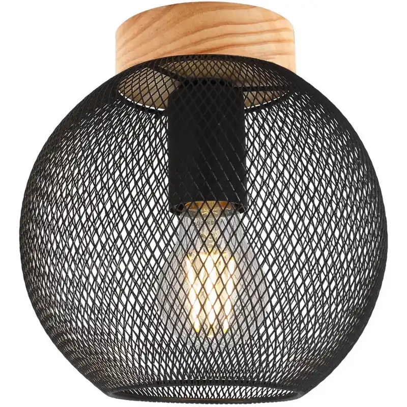 Ultima șansă Plafoniera matroz 1xe27 negru+natur KL100015 Klausen