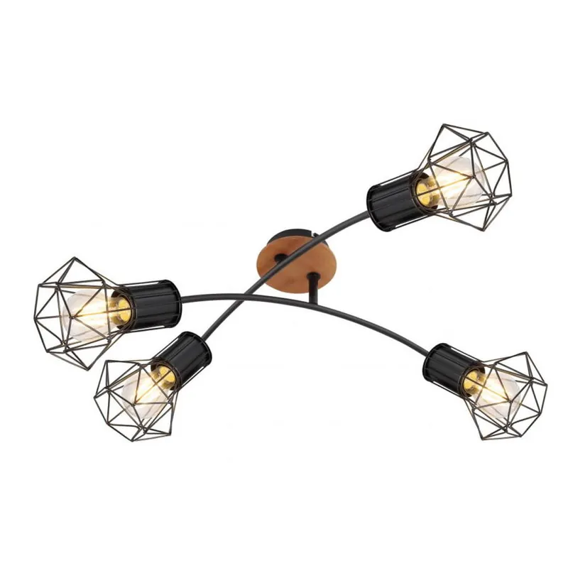 Plafoniera skull 4xe27 negru+maro KL164006 Klausen Nu rata