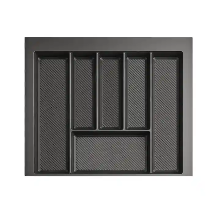 Ultima șansă Vezi acum! Suport organizare tacamuri Max, gri grafit, pentru latime exterioara corp 600 mm