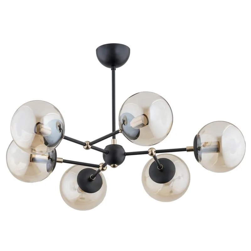 Doar azi Lustra arms 6xe14 negru+maro KL106011 Klausen