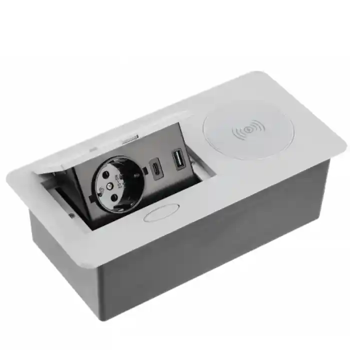 Vezi aici! Priza incorporabila in blat Avaro Plus, aluminiu Reducere de preț