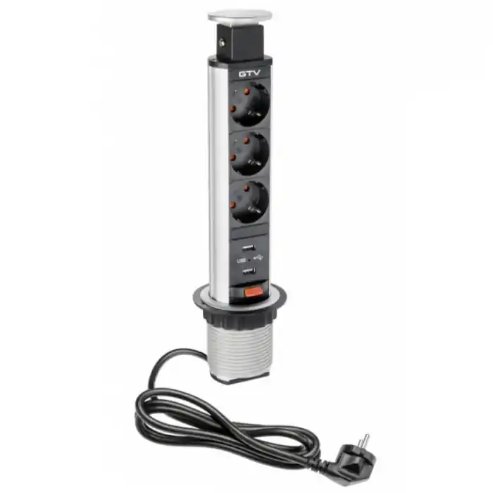 Vezi acum Vezi acum! Priza incorporabila elevator, 3 Schuko, 2 x USB A