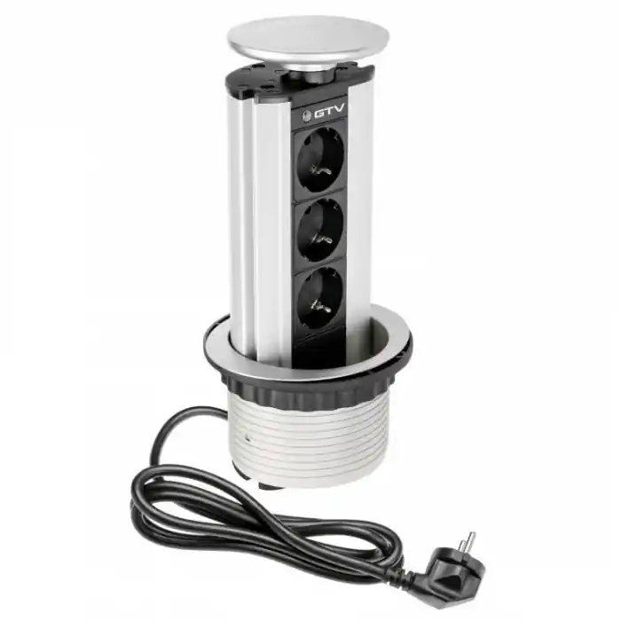 Vezi aici! Priza incorporabilat, 3 prize Schuko, aluminiu Discount