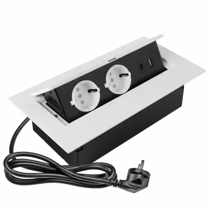 Vezi aici! Priza incorporabila 2 x Schuko, USB A+C, alba Ofertă specială