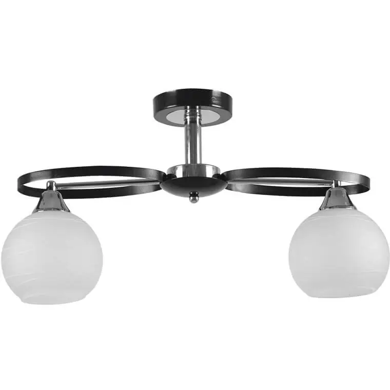 Preferatul clienților Lustra moonlight crom+negru+alb 2xe27 60w EL0038079 Erste