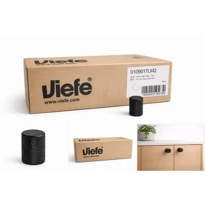 Vezi aici! Cutie 25 buc butoni mobilier Graf, negru mat Reduceri