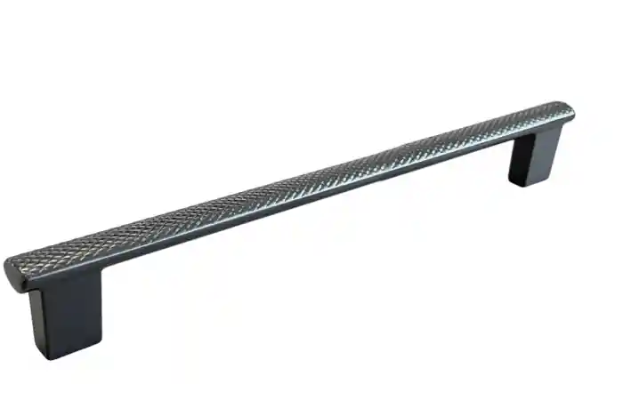 Plată sigură Maner pentru mobila Moleto, finisaj negru grafit, L:348 mm