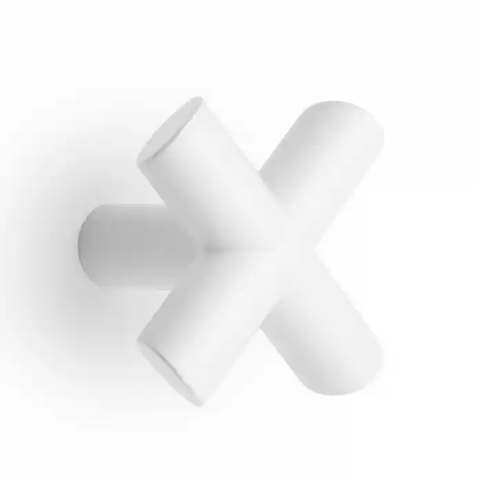 Agatatoare cuier Equis, finisaj alb mat, 80x80x60 mm Doar azi