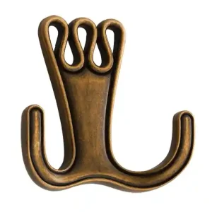 Agatatoare cuier mica Jade, finisaj alama antichizata CB, 80x78x32 mm Reducere specială