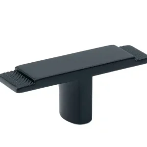 Cel mai vândut Buton pentru mobila Carter, finisaj negru mat, L: 60 mm