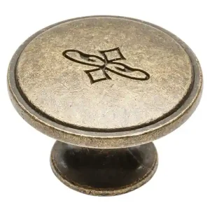 Buton pentru mobila Olbia, finisaj alama antichizata GT, D:23 mm Mai ieftin