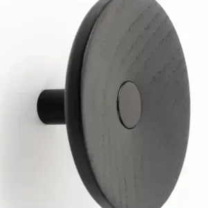 Agatatoare cuier Zoot, finisaj negru mat cu negru lacuit, D120 mm Plată securizată