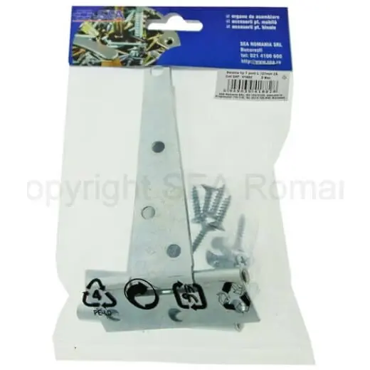 Balama tip t porti l 127mm 2buc/set zincat alb 41882 Comandă acum