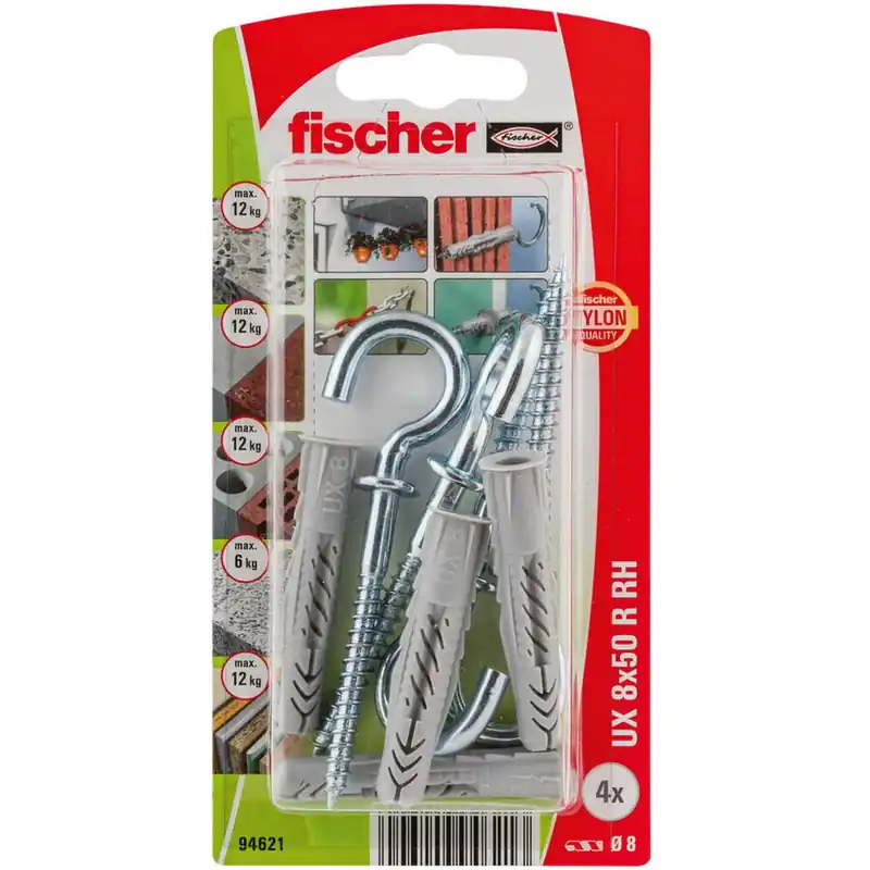 Ultima șansă Fischer Diblu nylon cu carlig 94621 UX 8x50RHK Profix