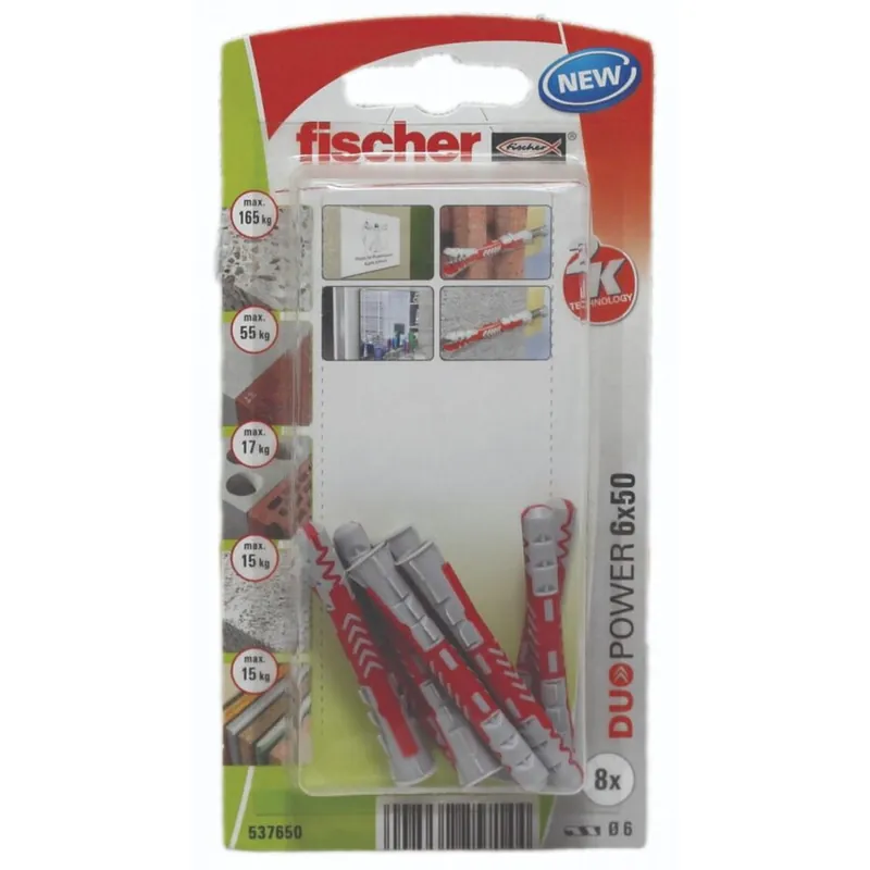 Bestseller Fischer Diblu nylon duopower K NV 6x50 537650 Profix