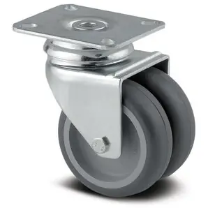 Ofertă specială Roata pivotanta dubla otel/cauciuc 50mm/70kg cu alezaj 2970-PJO050-P40 Tente