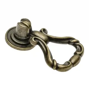 Buton pentru mobilier, vintage, Knocker, finisaj alama antichizata GT Preț redus