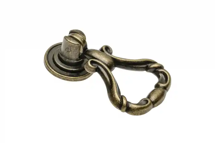 Buton pentru mobilier, vintage, Knocker, finisaj alama antichizata GT Preț redus