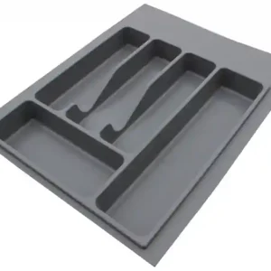 Suport organizare tacamuri, gri, pentru latime exterioara corp 450 mm, montabil in sertar de bucatarie Livrare expres