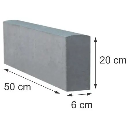 Bordura vibropresata gri 50x20x6 King Chilipir