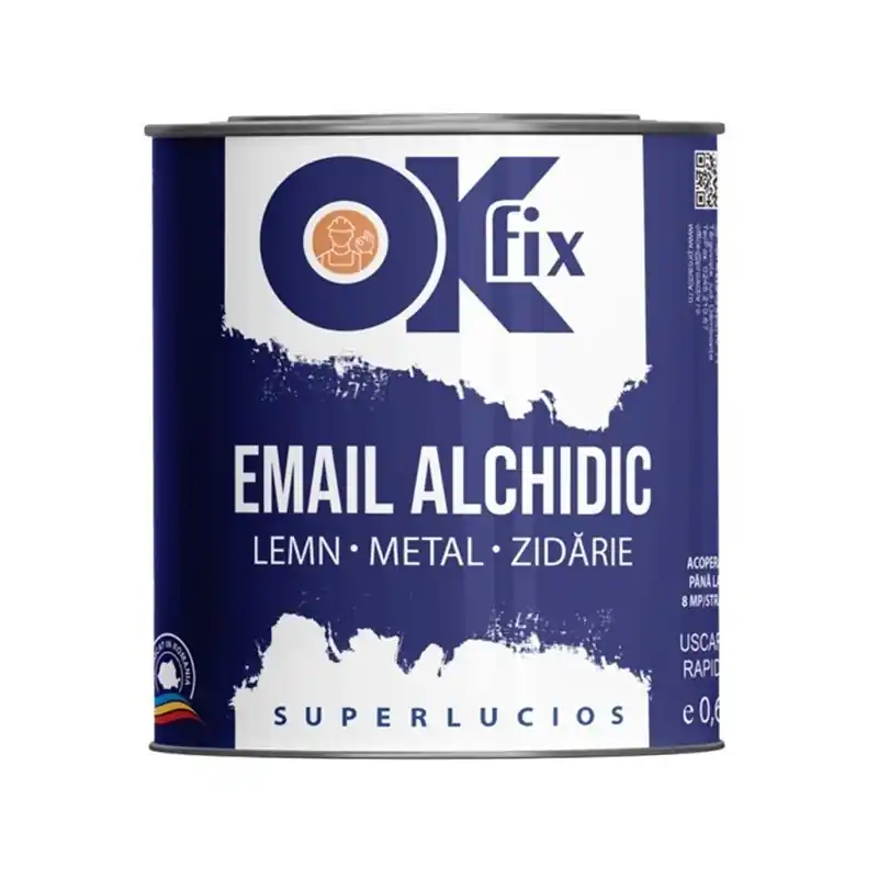 Vopsea Alchidica pentru Uz General 0.6l, Alb, Ok Fix Oferta Pret - Trada Marketplace Mai ieftin