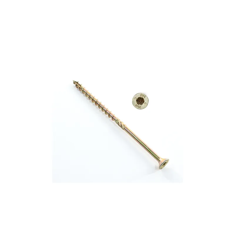 Vezi acum Șurub pentru dulgherie cu cap înecat, oțel zincat galben, 6x220, T30, 100 buc