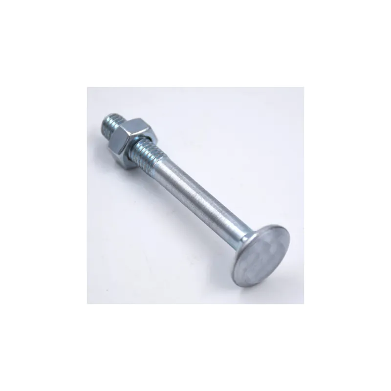 Calitate înaltă Șurub cu cap bombat torbant și piuliță, parțial filetat, DIN 603, oțel zincat, M10x200