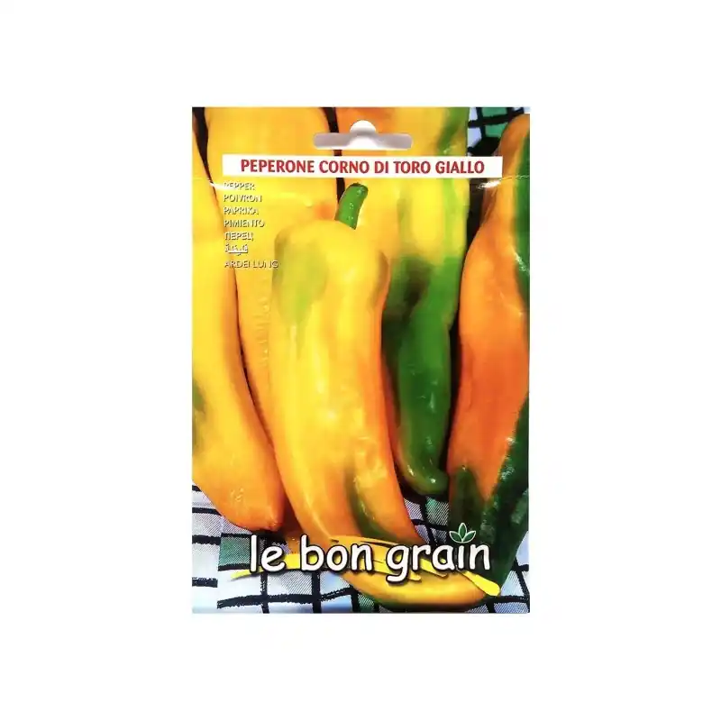 Disponibil imediat Seminte de Ardei tip Kapia, Corn de Taur, Galben, 3 g, Raci Seme - Trada Marketplace