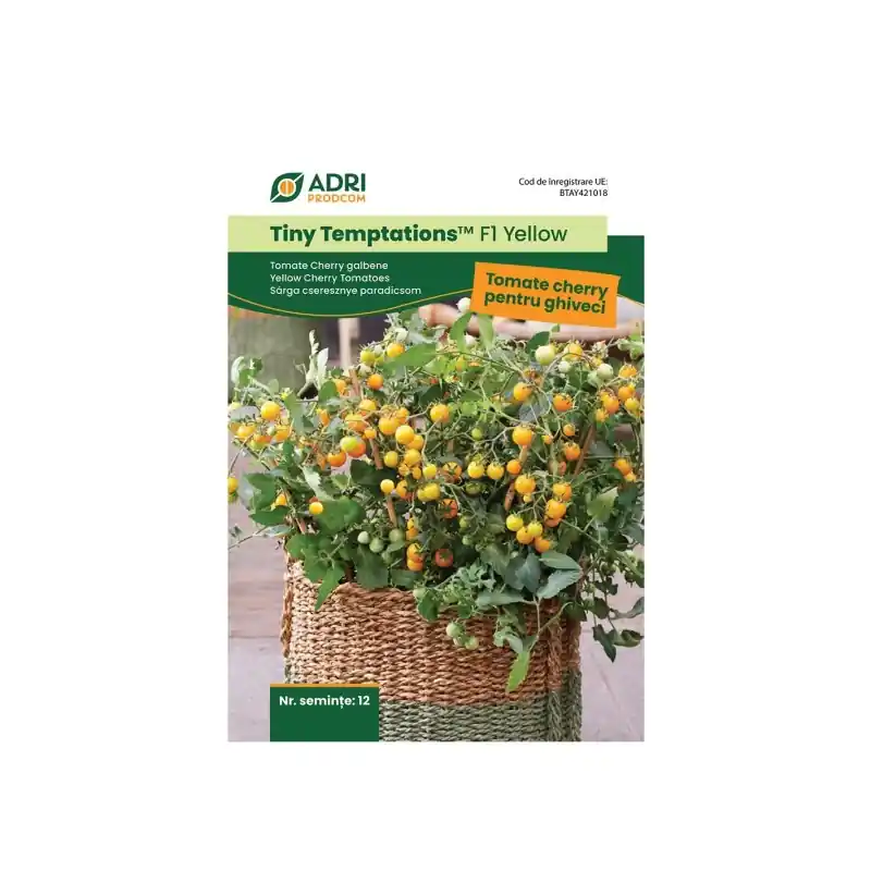 Plată securizată Seminte de Rosii Cherry Galbene, Cultivare la Ghiveci, 12 Semint - Trada Marketplace