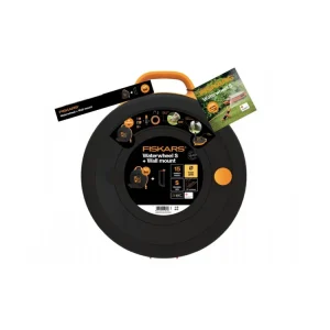 Set FISKARS tambur + furtun S + montare pe perete 15m 1026376 Ofertă exclusivă